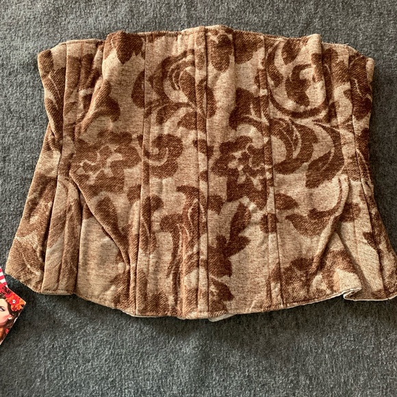 Brown Floral Waist Corset by Damsel In This Dress, NWT - Picture 2 of 6